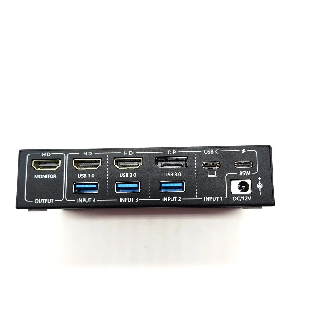 KCEVE 4K KVM‎ Switch 4 Computers 1 Monitor HDMI USB-C DP EDID USB 3.0 60H